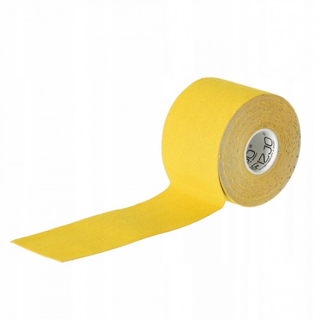 Стрічка кінезіологічна (кінезіо тейп) 4FIZJO 5 см x 5 м Yellow (P-5907739318824)