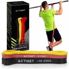 Эспандер-петля Actiget Power Band 2-25 кг (резина для фитнеса и спорта) набор 3 шт ACT0047