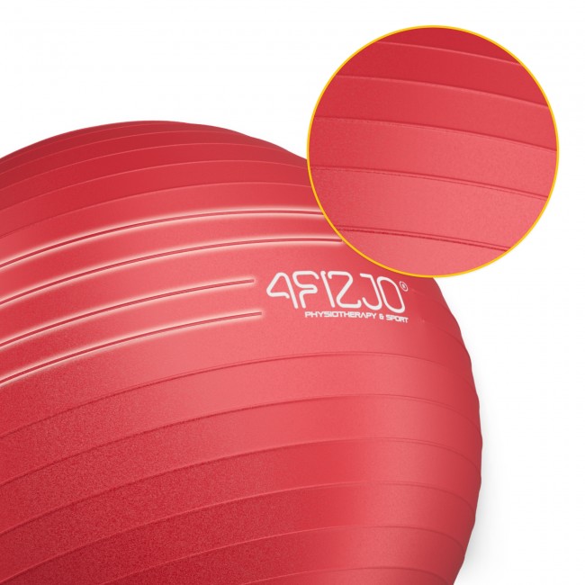 Мяч для фитнеса (фитбол) 4FIZJO 75 см Anti-Burst Red (P-5907739316356)