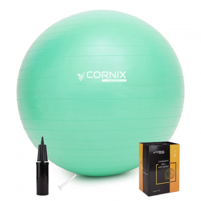 Мяч для фитнеса (фитбол) Cornix 55 см Anti-Burst XR-0360 Mint Мяч для фитнеса (фитбол) Cornix 55 см Anti-Burst XR-0360 Mint