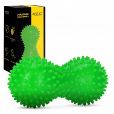 Массажный мяч двойной с шипами 4FIZJO Spike+ 7 x 16 см Green (P-5905973403351)
