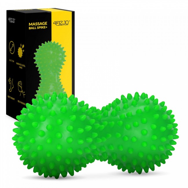 Массажный мяч двойной с шипами 4FIZJO Spike+ 7 x 16 см Green (P-5905973403351) Массажный мяч двойной с шипами 4FIZJO Spike+ 7 x 16 см Green (P-5905973403351)