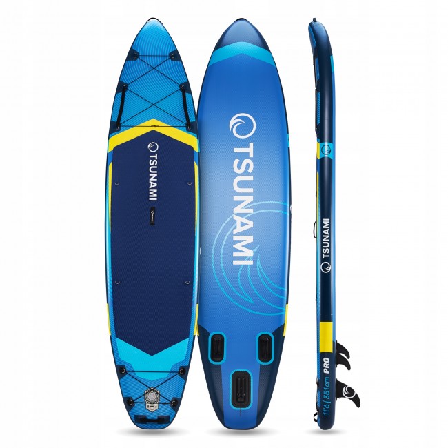 Надувная SUP доска (сапборд) TSUNAMI PRO 350 см с веслом T13 (P-5905973405614)