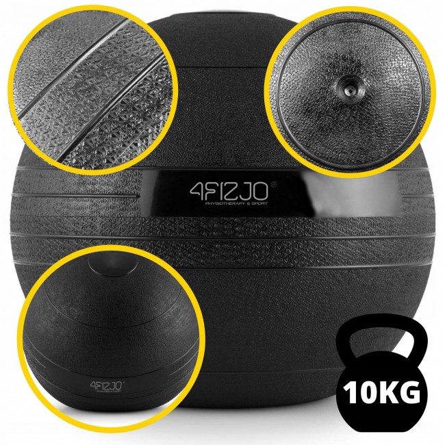 Слембол (медичний м'яч) для кросфіту 4FIZJO Slam Ball 10 кг Black (P-5907739315441)