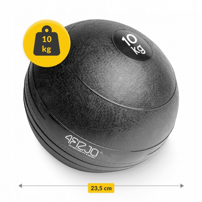 Слембол (медичний м'яч) для кросфіту 4FIZJO Slam Ball 10 кг Black (P-5907739315441)