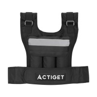 Жилет-утяжелитель для тренировок Actiget 20 кг со сменным весом ACT0124 Black
