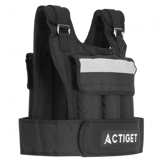 Жилет-утяжелитель для тренировок Actiget 20 кг со сменным весом ACT0124 Black