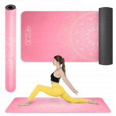 Коврик (мат) спортивный 4FIZJO замша 183 x 61 x 0.15 см для йоги и фитнеса Pink (P-5905973404419)