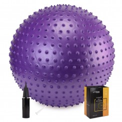 Мяч для фитнеса (фитбол) Cornix 55 см массажный Anti-Burst XR-0468 Violet