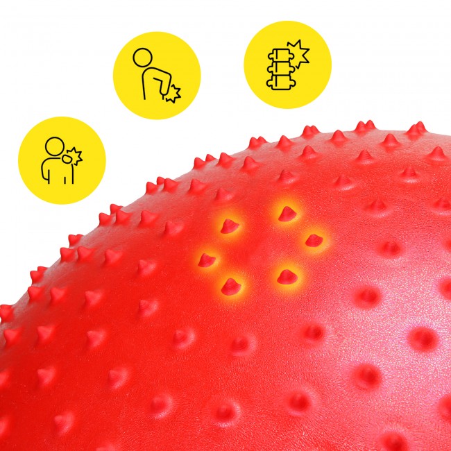 Мяч для фитнеса (фитбол) Cornix 55 см полумассажный Anti-Burst XR-0462 Red