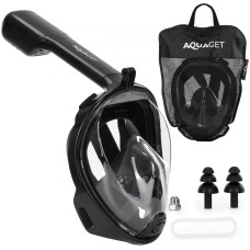 Полнолицевая маска для сноркелинга Aquaget Size L/XL AQ0004 Black