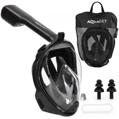 Повнолицева маска для сноркелінгу Aquaget Size L/XL AQ0004 Black