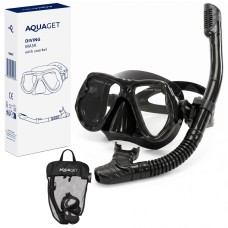 Набор для снорклинга Aquaget маска с трубкой AQ0007 Black