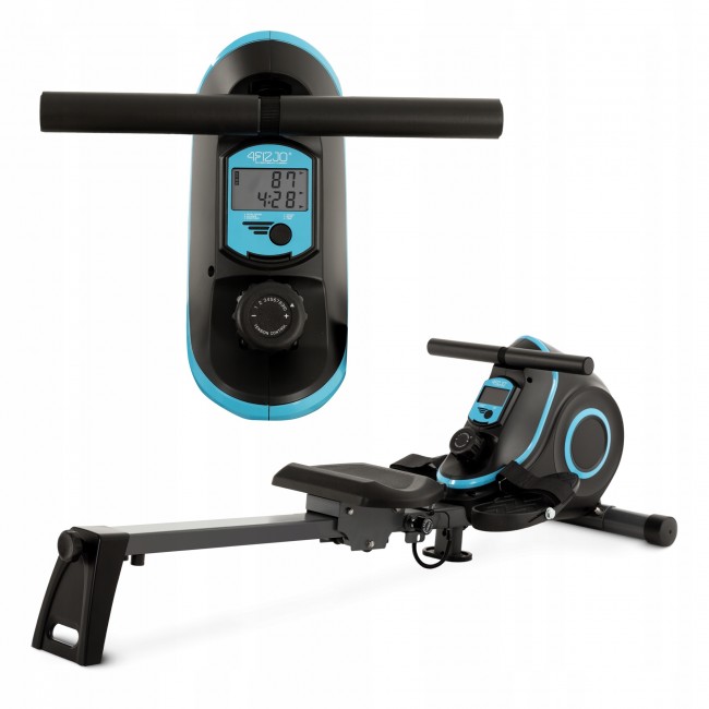 Гребной тренажер магнитный 4FIZJO Evo+ Black/Blue (P-5905973401715)