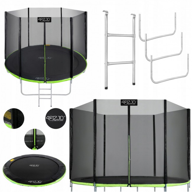 Батут с внешней сеткой 4FIZJO Classic 10FT 312 см 4FJ0306 Black/Green