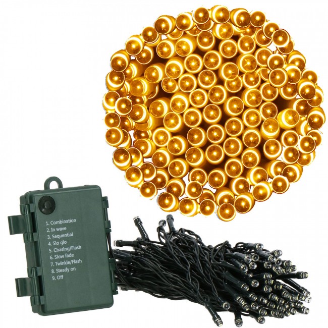 Гирлянда на батарейках Springos 10 м 100 LED CL4030 Warm White