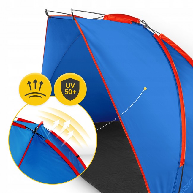 Намет пляжний 4FIZJO 200 x 115 см Blue/Red (P-5905973405171)