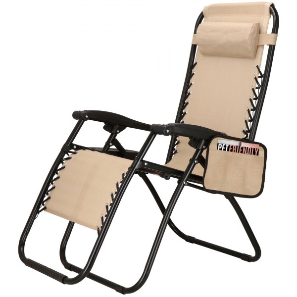 Шезлонг (кресло-лежак) для пляжа, террасы и сада Springos Zero Gravity GC0028