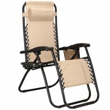Шезлонг (крісло-лежак) для пляжу, тераси та саду Springos Zero Gravity GC0028