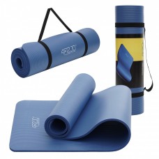 Коврик (мат) спортивный 4FIZJO NBR 180 x 60 x 1.5 см для йоги и фитнеса 4FJ0369 Navy Blue
