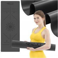 Коврик (мат) спортивный 4FIZJO PU 183 x 68 x 0.4 см для йоги и фитнеса Black (P-5907739319531)
