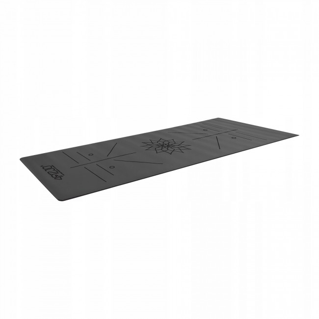 Килимок (мат) спортивний 4FIZJO PU 183 x 68 x 0.4 см для йоги та фітнесу Black (P-5907739319531)