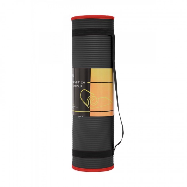 Коврик спортивный Cornix NBR 183 x 61 x 1 cм для йоги и фитнеса XR-0094 Black/Red