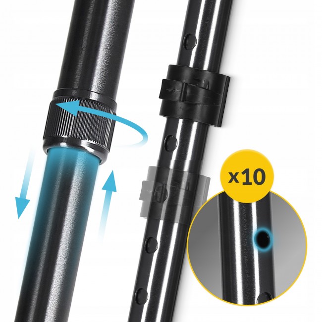 Костыли ортопедические 4FIZJO MED 2 шт с опорой для локтя, регулируемые Black (P-5905973403375)