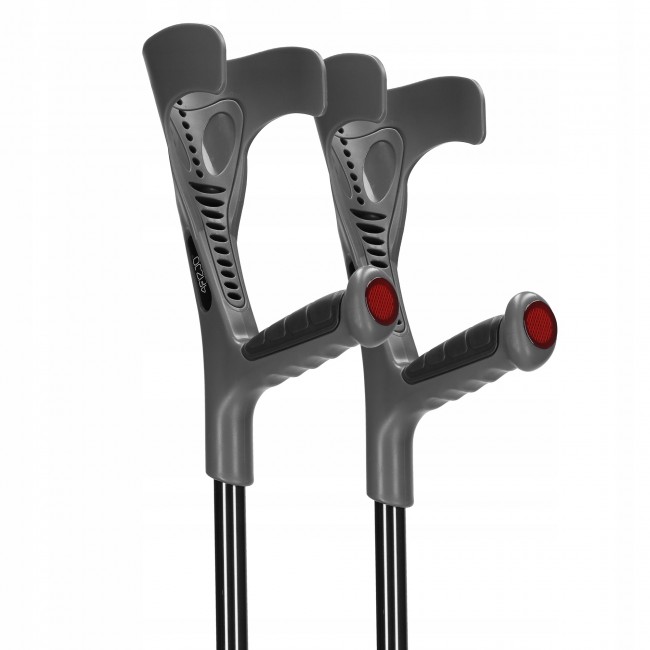 Костыли ортопедические 4FIZJO MED 2 шт с опорой для локтя, регулируемые Black (P-5905973403375)