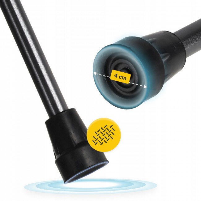 Костыли ортопедические 4FIZJO MED 2 шт с опорой для локтя, регулируемые Black (P-5905973403375)