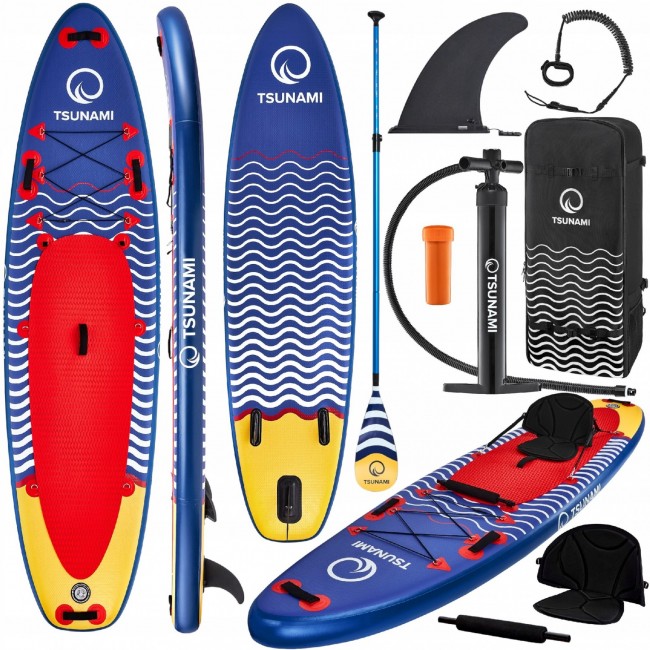 Надувная SUP доска TSUNAMI 350 см с веслом Wave T04 (P-5907739314239)
