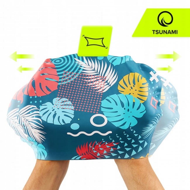 Шапочка для плавання TSUNAMI Leafs Mix (P-5905973401913)