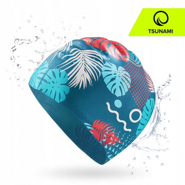 Шапочка для плавання TSUNAMI Leafs Mix (P-5905973401913)