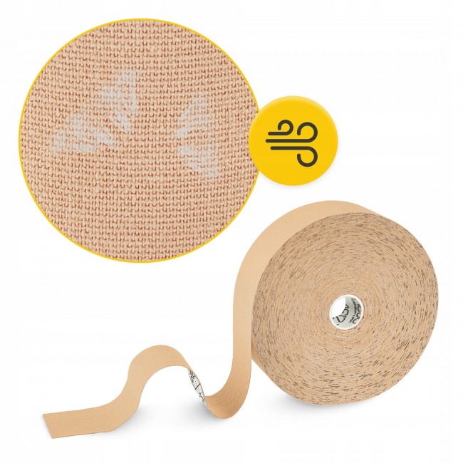 Лента кинезиологическая (кинезио тейп) 4FIZJO 5 см x 31 м Beige (P-5905973405539)