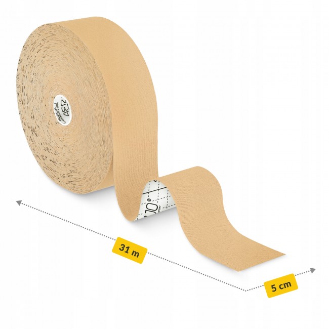 Лента кинезиологическая (кинезио тейп) 4FIZJO 5 см x 31 м Beige (P-5905973405539)