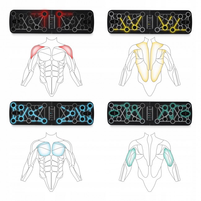 Упори (дошка) для віджимань зі змінним хватом 4FIZJO Push-up Board (P-5907739312501)