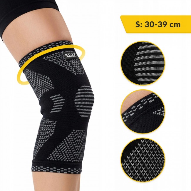 Фиксатор (бандаж) для колена 4FIZJO 1 шт Size S (P-5907739317872)
