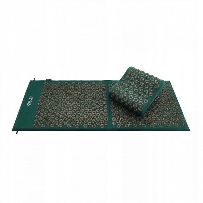 Коврик акупунктурный с подушкой 4FIZJO Ergo Mat XL Аппликатор Кузнецова Navi Green/Gold (P-5907739315083)