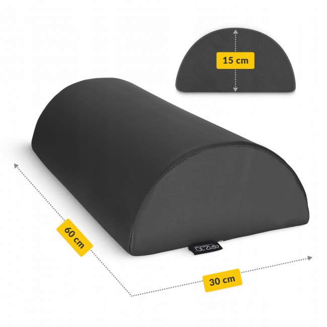 Полувалик для реабилитации и массажа 4FIZJO 60 x 30 x 15 Black (P-5905973402910)