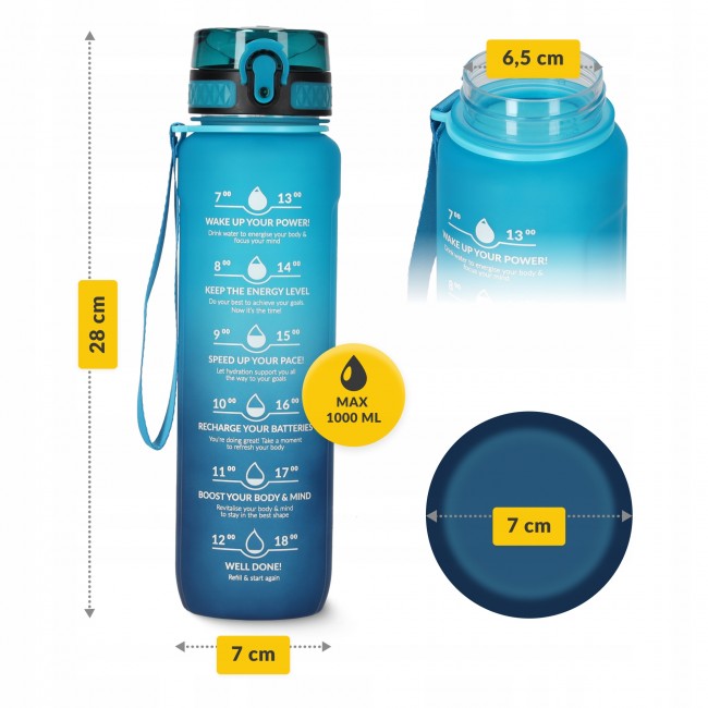 Пляшка для води спортивна 4FIZJO 1000 мл Sky Blue/Blue (P-5905973400763)