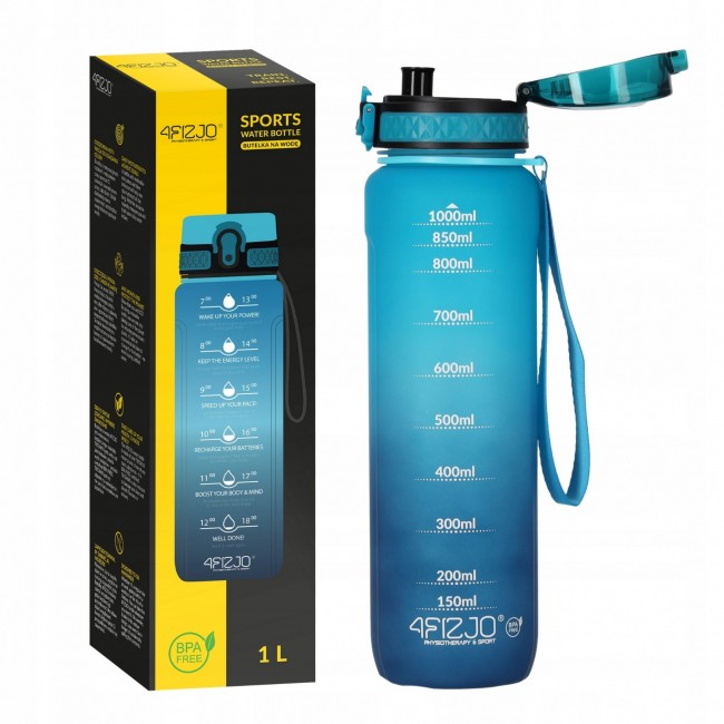 Пляшка для води спортивна 4FIZJO 1000 мл Sky Blue/Blue (P-5905973400763)