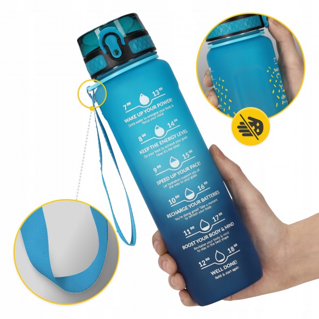 Пляшка для води спортивна 4FIZJO 1000 мл Sky Blue/Blue (P-5905973400763)