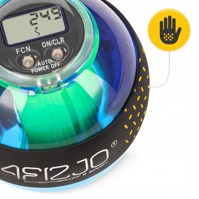 Тренажер для кисти и запястья 4FIZJO Power Ball гироскопический Blue/Yellow (P-5905973402224)
