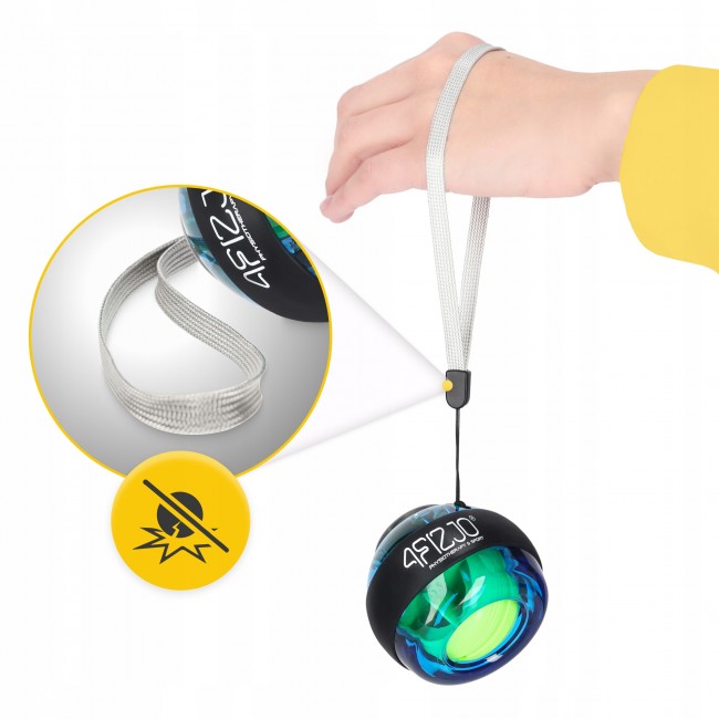 Тренажер для кисти и запястья 4FIZJO Power Ball гироскопический Blue/Yellow (P-5905973402224)