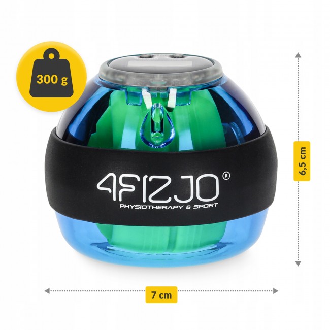 Тренажер для кисти и запястья 4FIZJO Power Ball гироскопический Blue/Yellow (P-5905973402224)