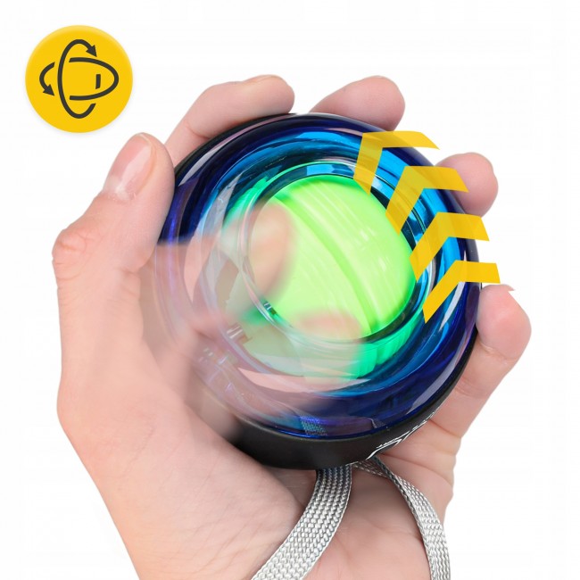Тренажер для кисти и запястья 4FIZJO Power Ball гироскопический Blue/Yellow (P-5905973402224)