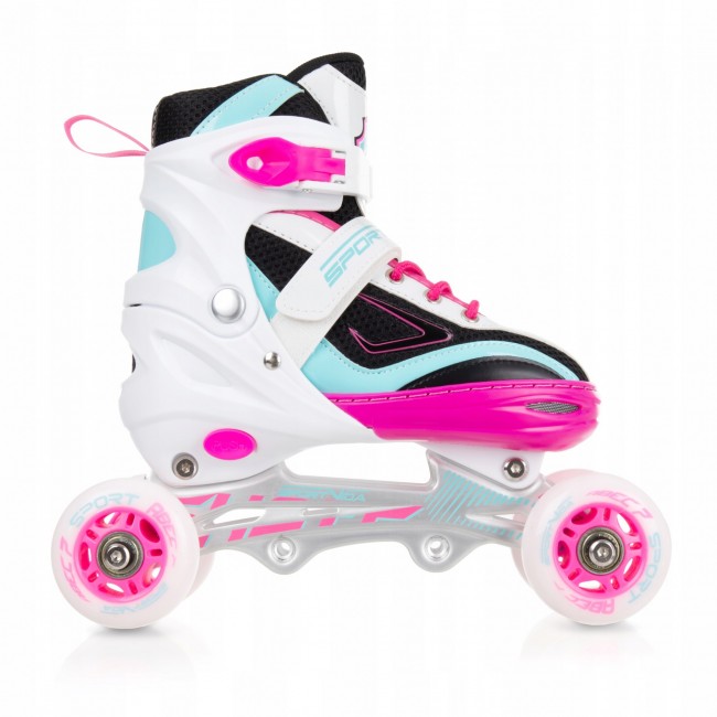 Роликові ковзани SportVida 4 в 1 SV-LG0033 Size 39-42 White/Pink/Blue