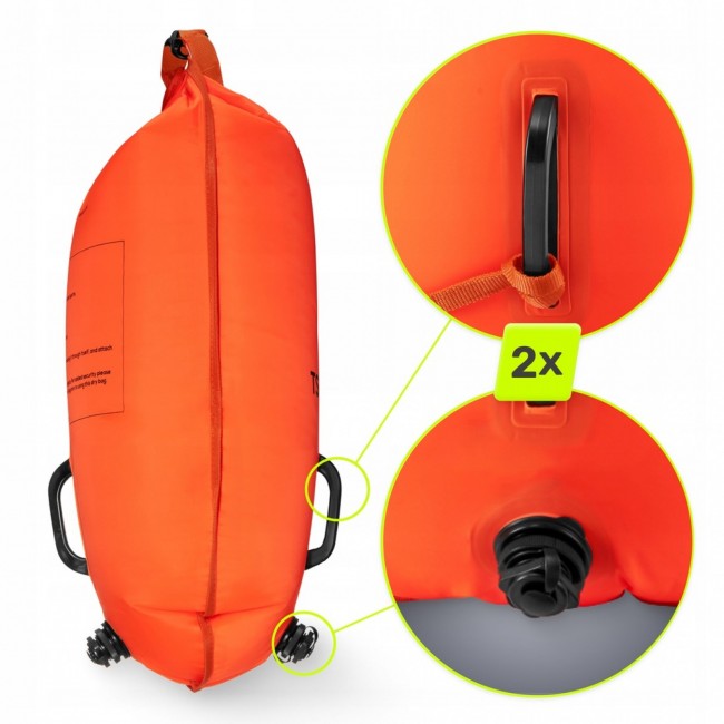 Буй для плавання TSUNAMI надувний 2 в 1 Orange (P-5907739312716)