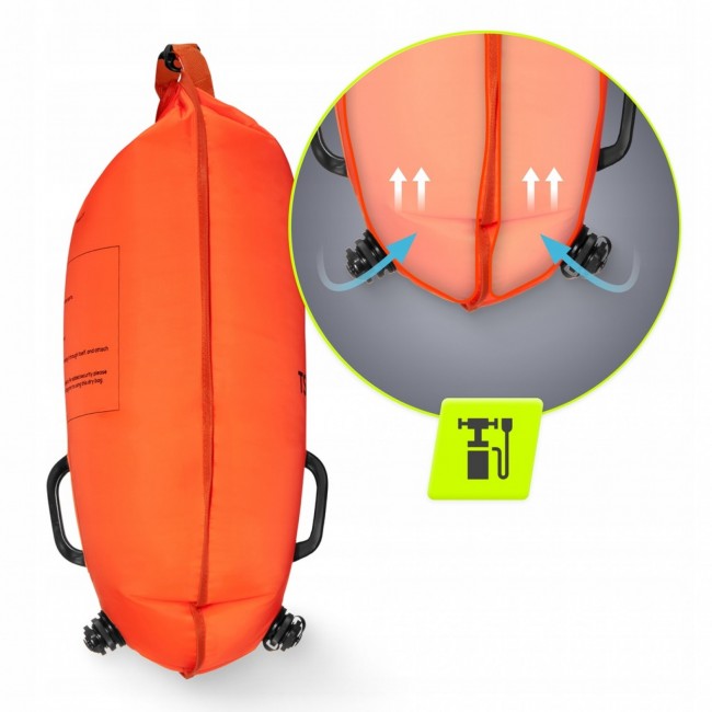 Буй для плавання TSUNAMI надувний 2 в 1 Orange (P-5907739312716)