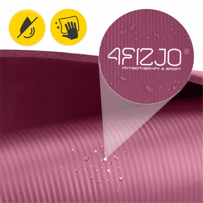 Коврик (мат) спортивный 4FIZJO NBR 180 x 60 x 1 см для йоги и фитнеса Burgundy (P-5905973406703)